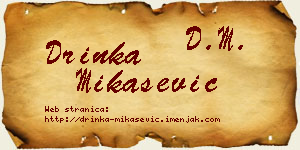 Drinka Mikašević vizit kartica